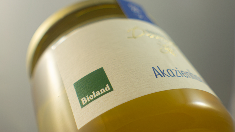 Veganes Etikett für Bio Honig