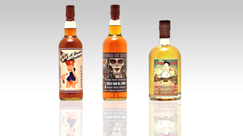 Whisky Etiketten mit hochwertiger Lackveredelung